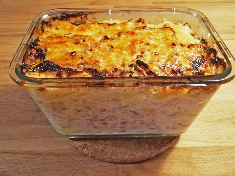 Sauerkrautauflauf mit Erdäpfel