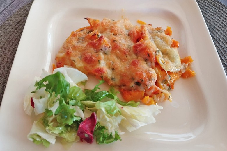 Kürbis-Gratin