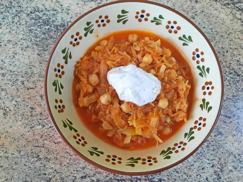 Sauerkraut Kichererbsen Pfanne