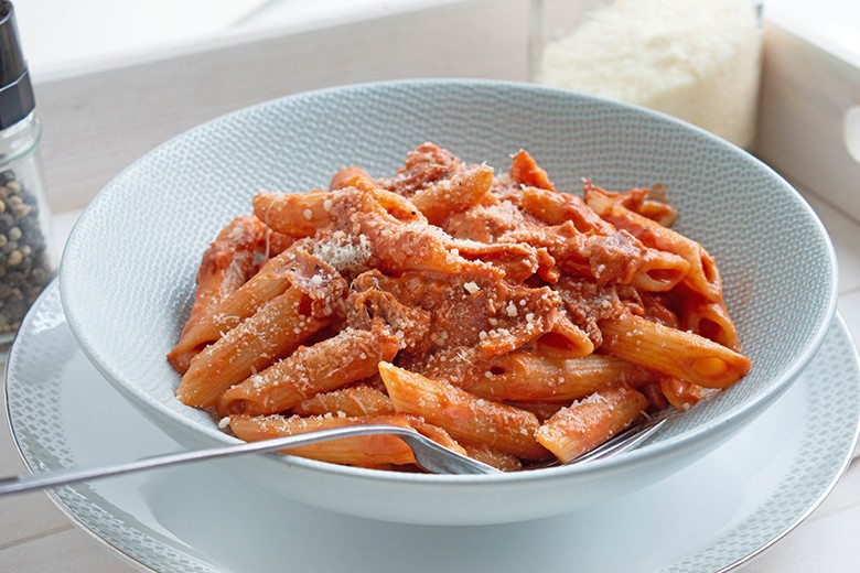 Penne mit Parmaschinken