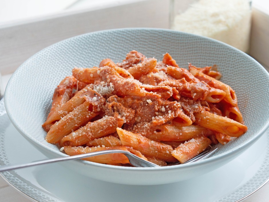 Penne mit Parmaschinken