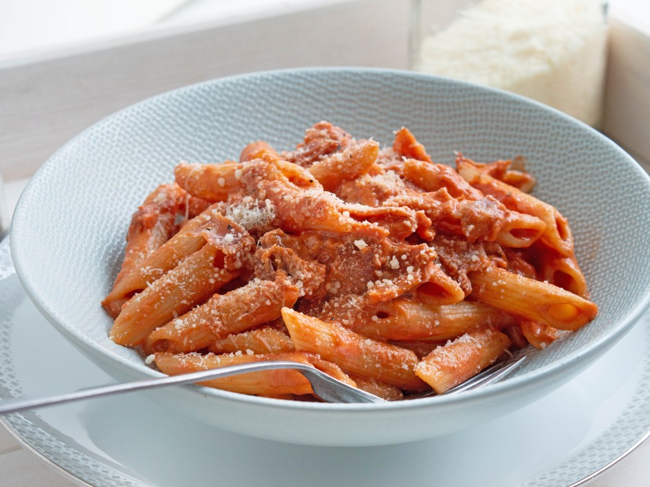 Penne mit Parmaschinken - Rezept