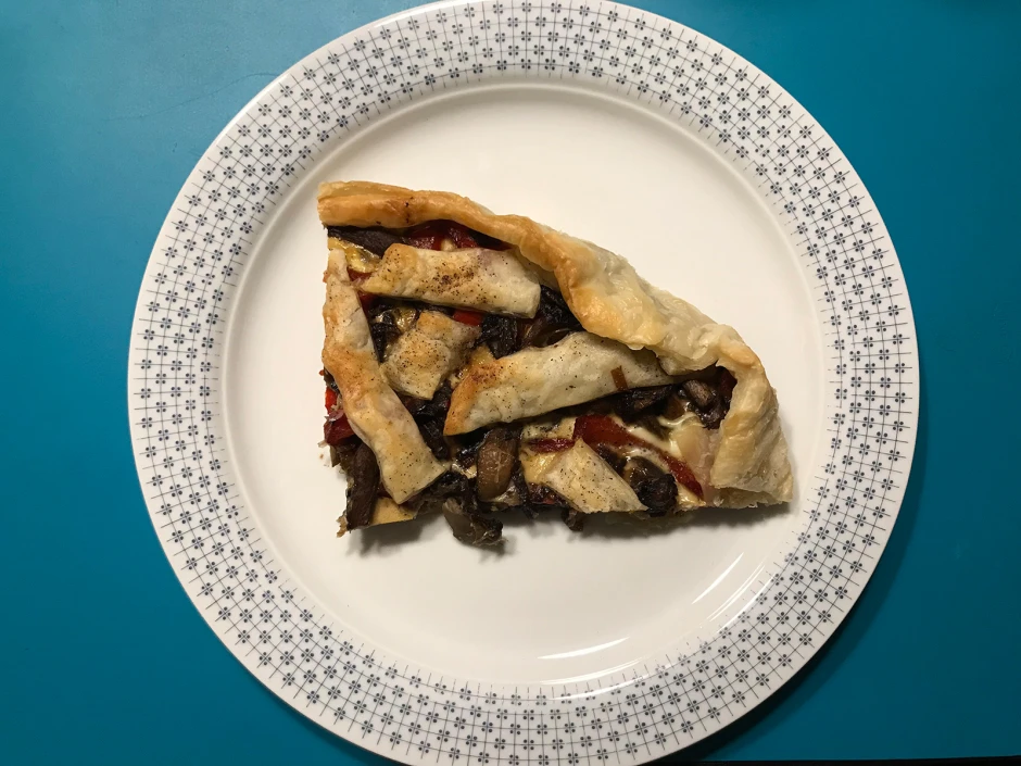 Blätterteigpie mit Austernpilzen