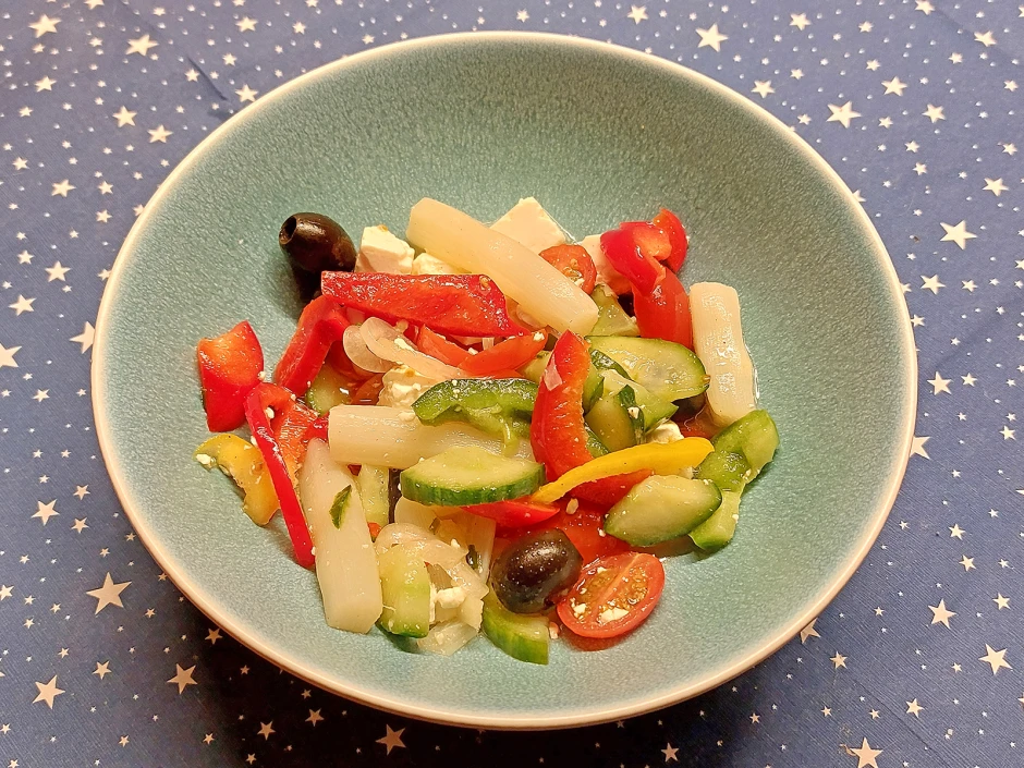 Hirtensalat mit Spargel