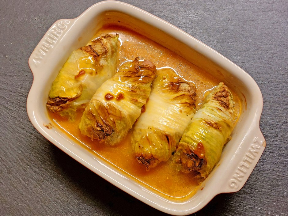 Chinakohl – Wurstrouladen