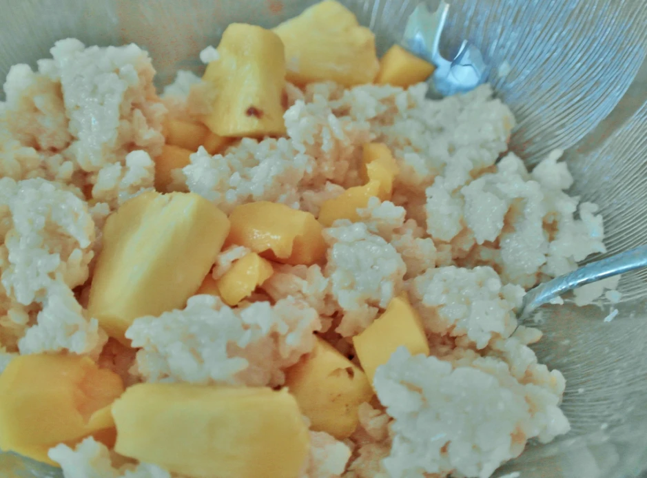 Exotischer Milchreis mit Fr&uuml;chten