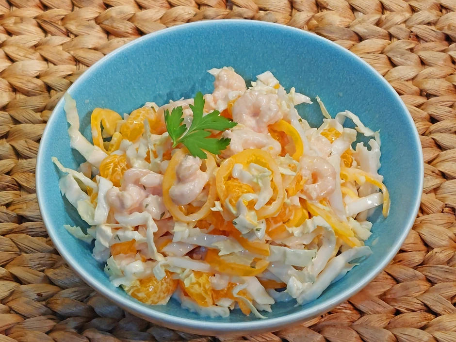 Garnelen-Chinakohlsalat