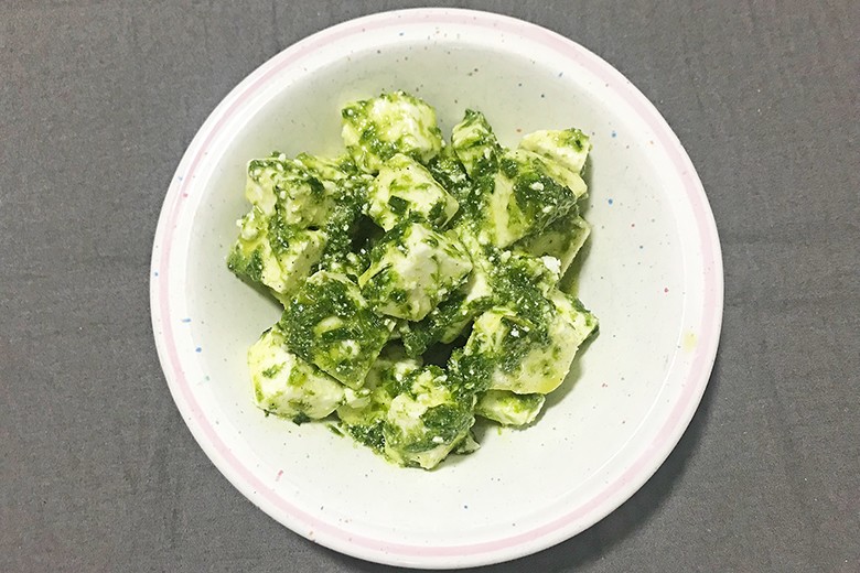 Manouri in Bärlauchmarinade