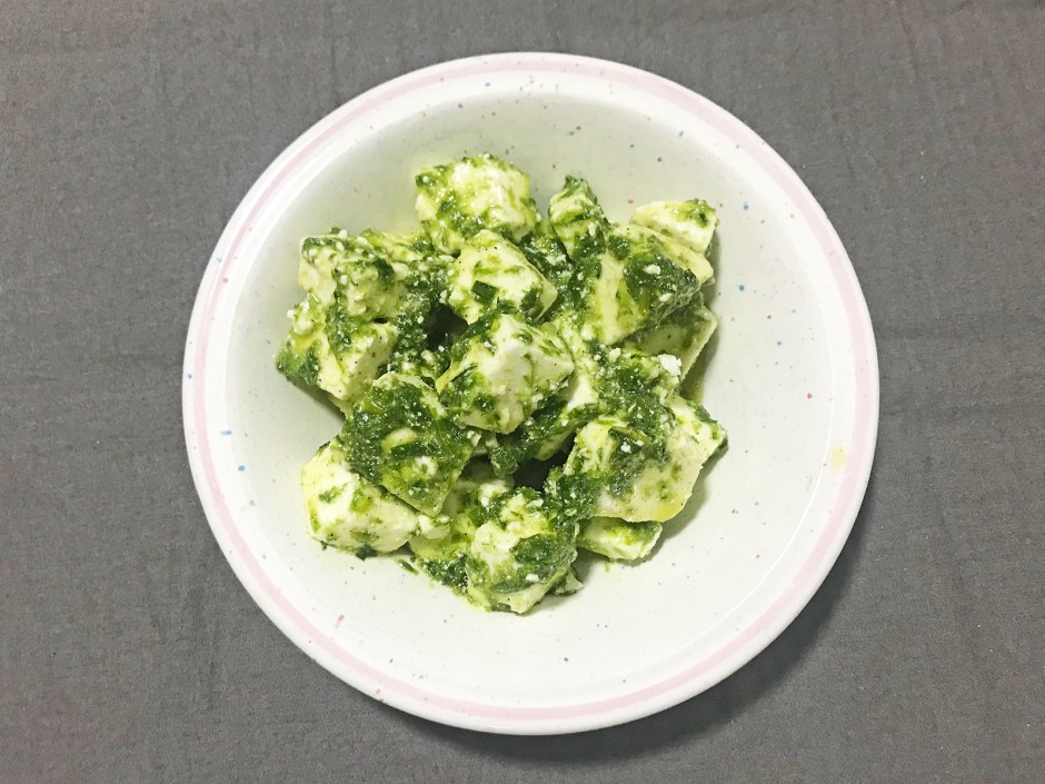 Manouri in Bärlauchmarinade