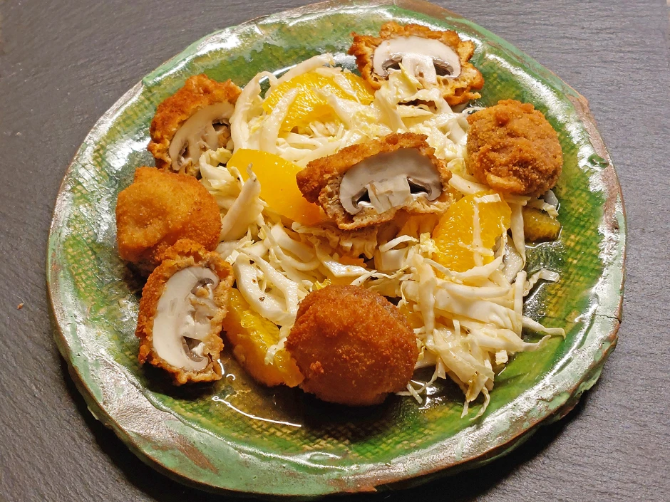 Gebackene Champignons