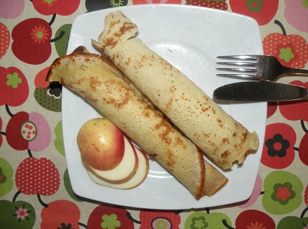 Apfel-Pfannkuchen mit Stevia