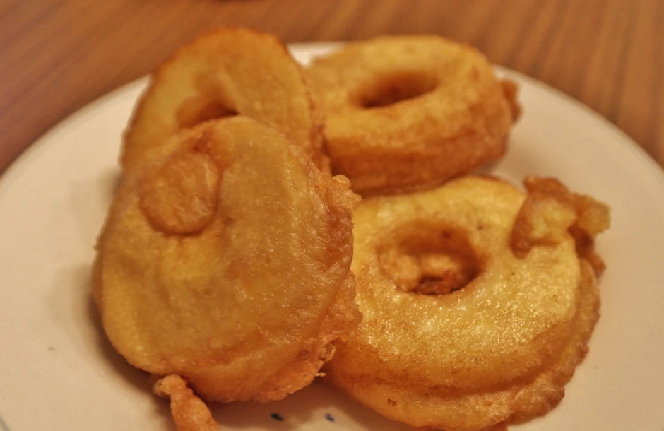 Apfelschnitte mit Stevia