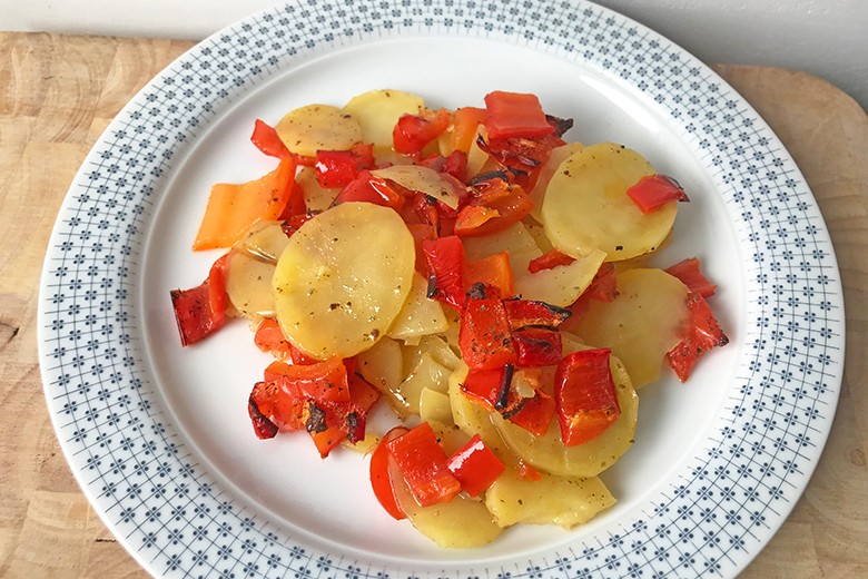 Paprika-Erdäpfel-Gratin