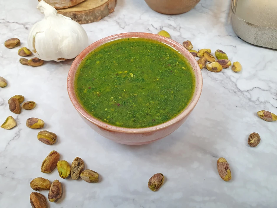 B&auml;rlauchpesto mit Pistazien