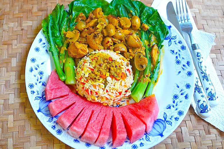 Hühnercurry mit Pilzen ala Coco Loco