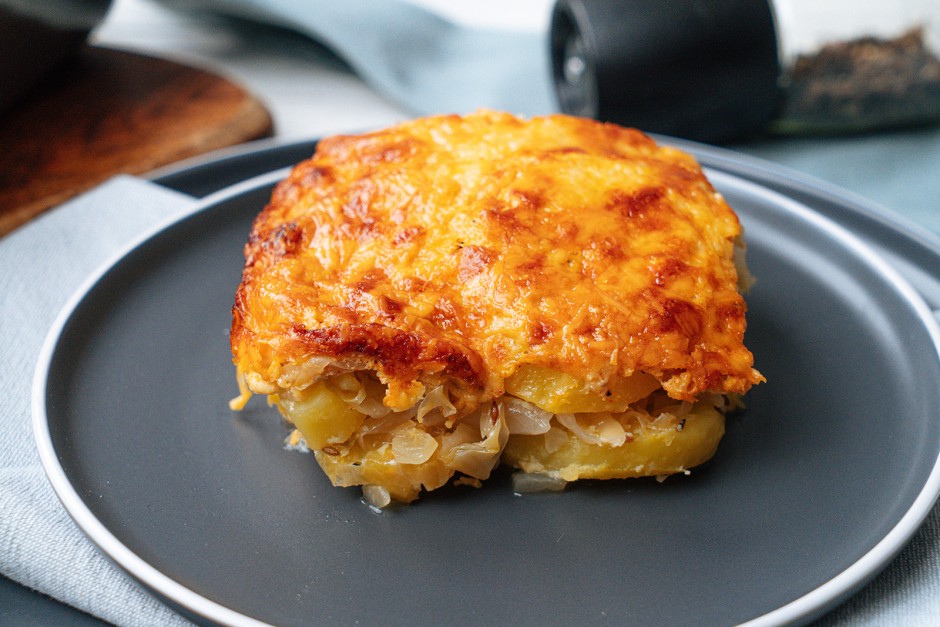 Sauerkrautauflauf mit Kartoffeln