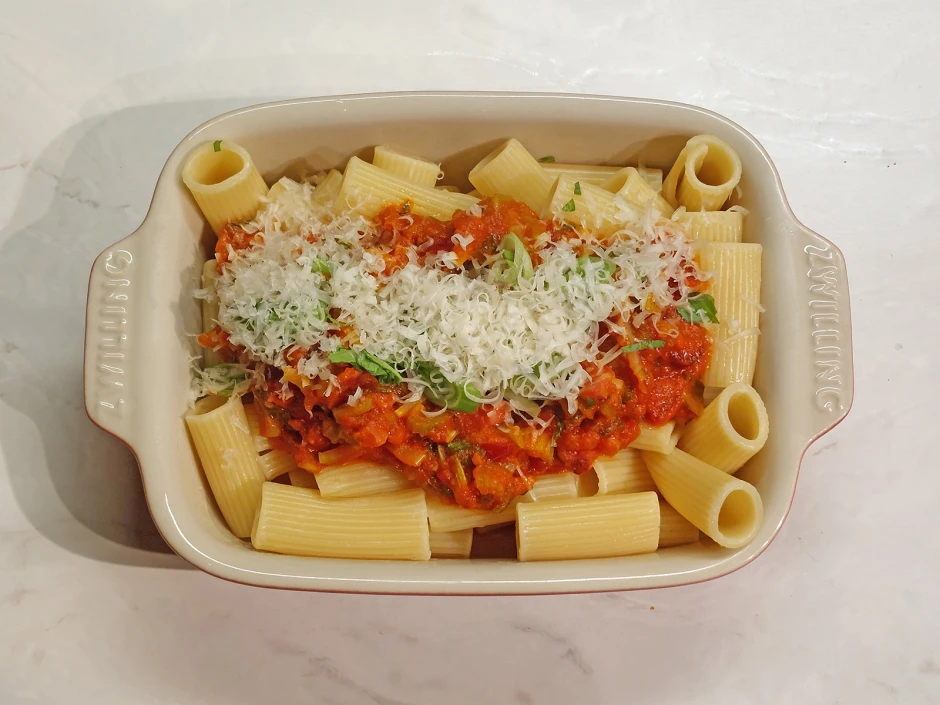 Rigatoni in scharfer Staudensellerie-So&szlig;e