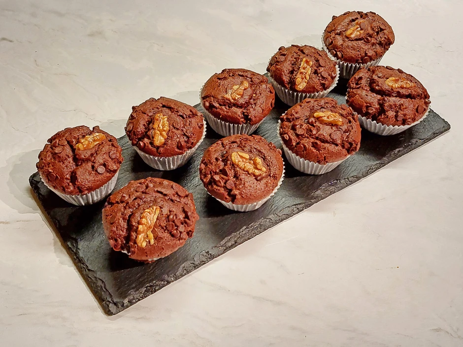 Schoko-Walnuss-Muffins