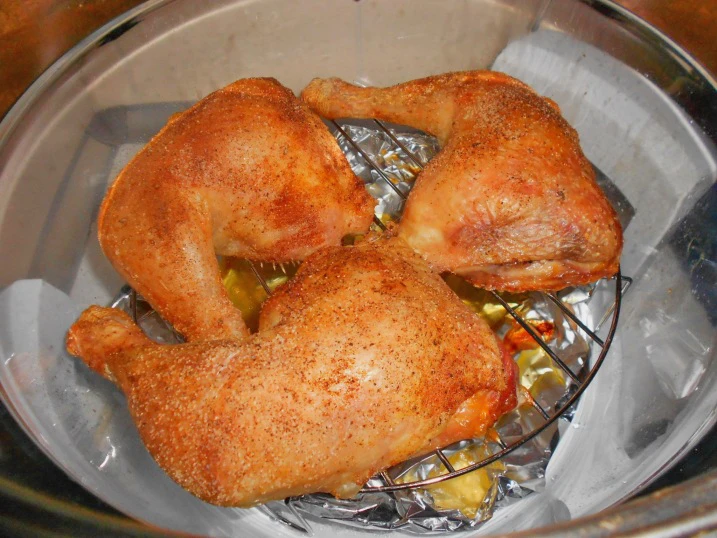 Knusprige H&auml;hnchenkeulen aus dem Halogenofen