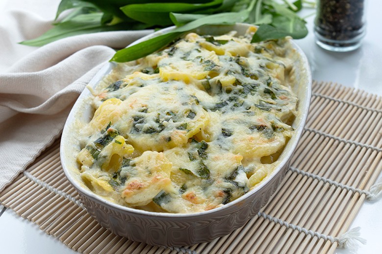 Gemüse-Gratin mit Bärlauch
