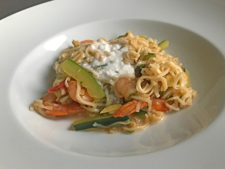 Mie-Nudeln mit Garnelen