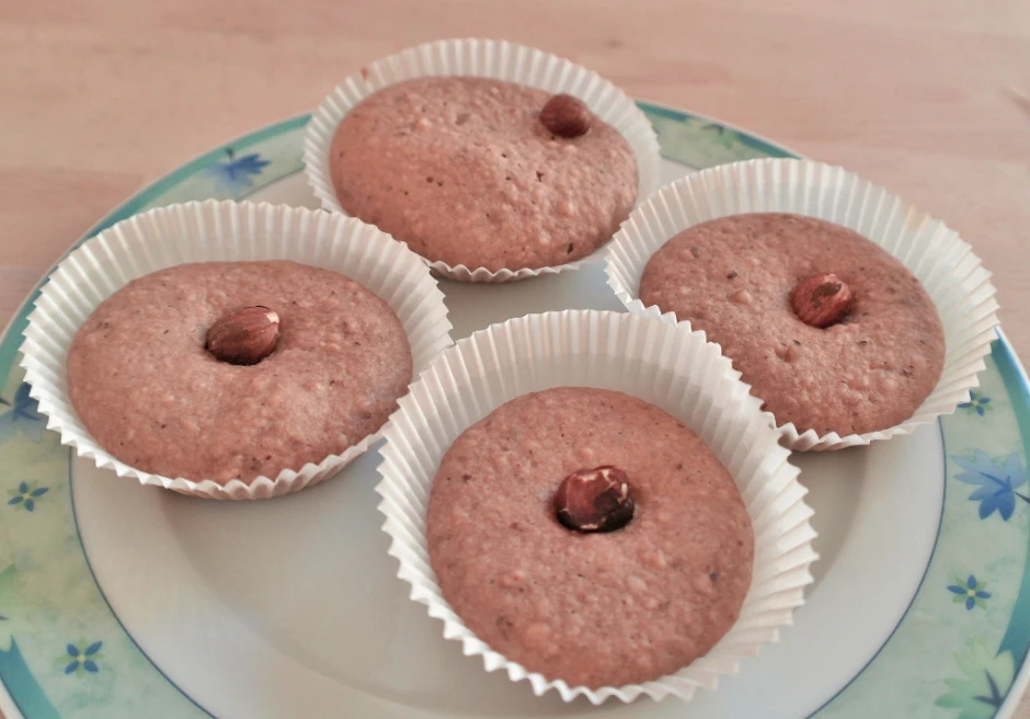 Haselnuss-Kakaomuffins
