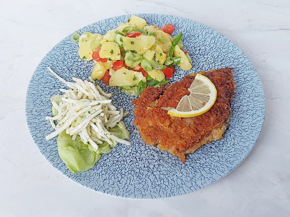 Schweinenacken in Panko-Panade