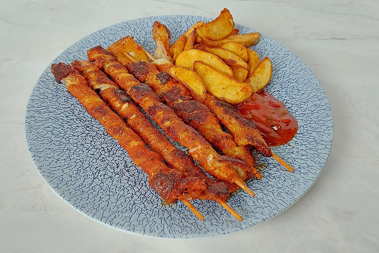 Grillfackeln mit Coffee-Rub