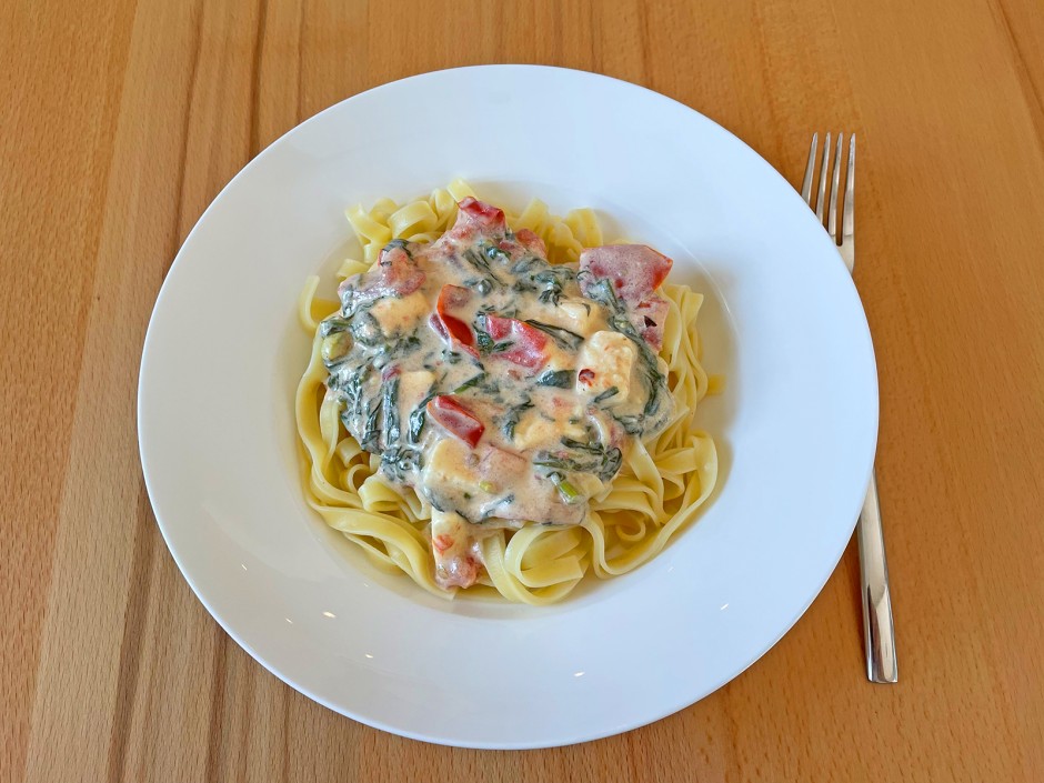 Tagliatelle mit Spinatsauce