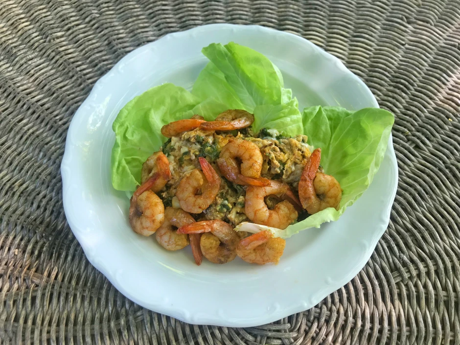 Eierspeise mit Shrimps