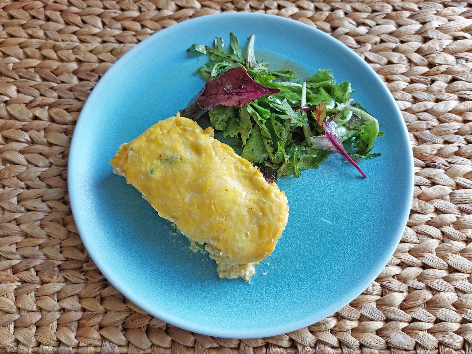 Parmesanflan mit Spargel
