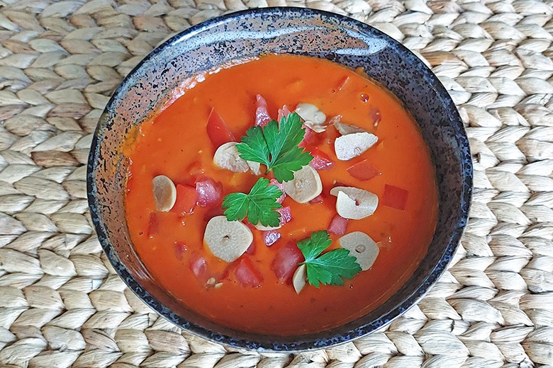 Tomaten-Knoblauchsuppe