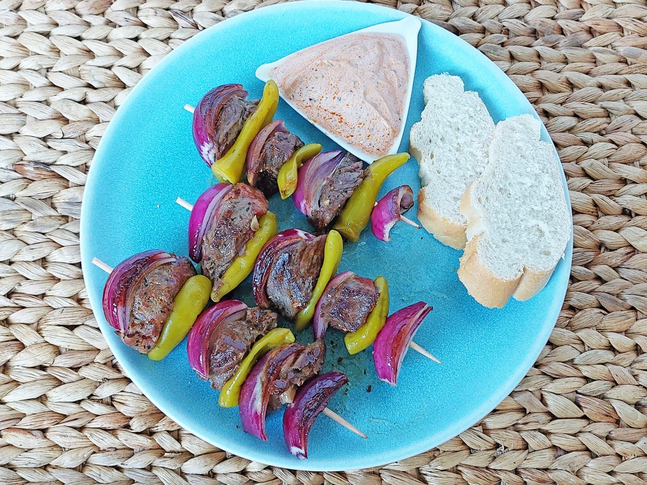 Entrecote-Peperoni-Spieße