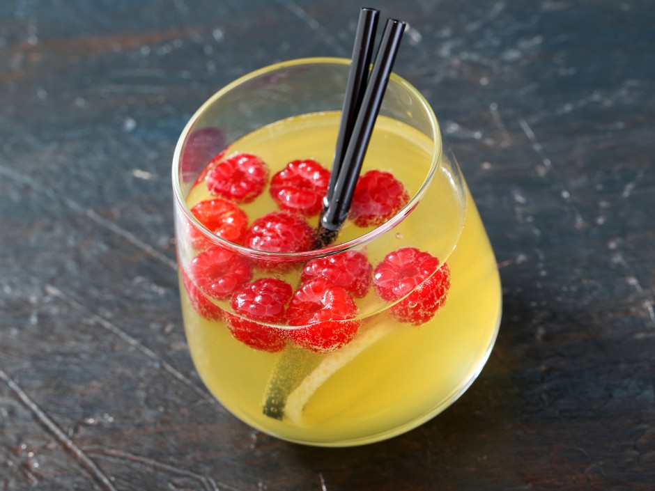 Limoncello Himbeercocktail