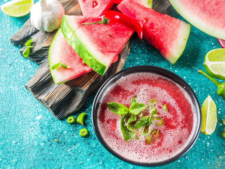 Wassermelonensuppe mit Uhudler