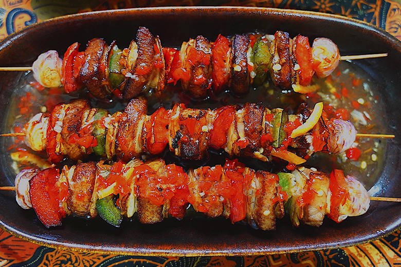 Schweinefleischspieße alla Shandong