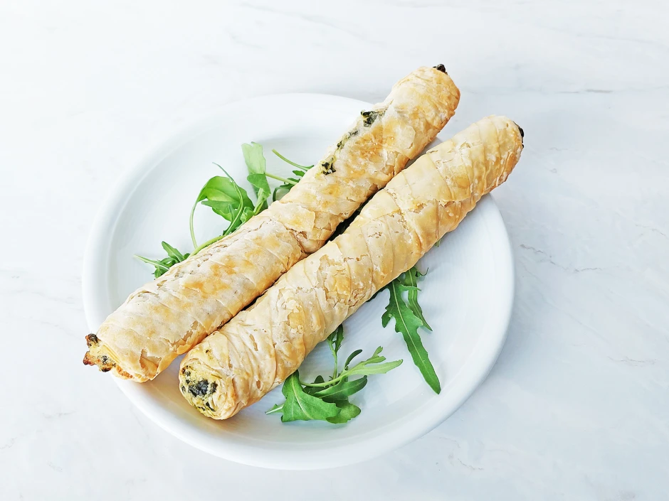 B&ouml;rek mit Spinat und Feta