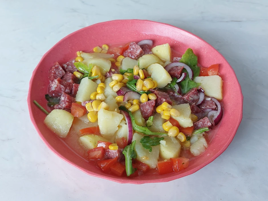Erd&auml;pfel-Salami-Salat