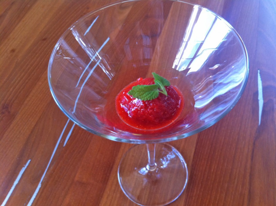 Erdbeersorbet