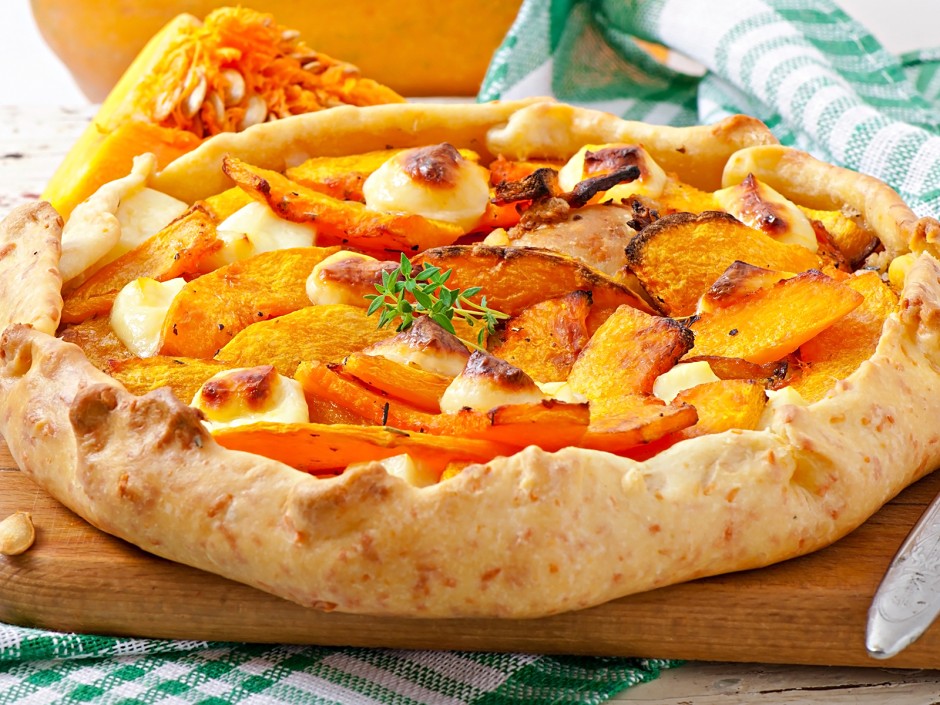 Kürbis-Feta-Galette