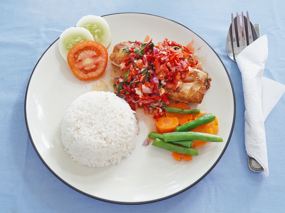 Doradenfilet mit Reis und Sambal alla Coco Loco