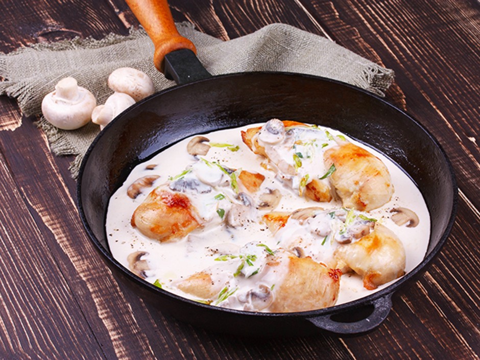 Hähnchenbrust mit Champignons