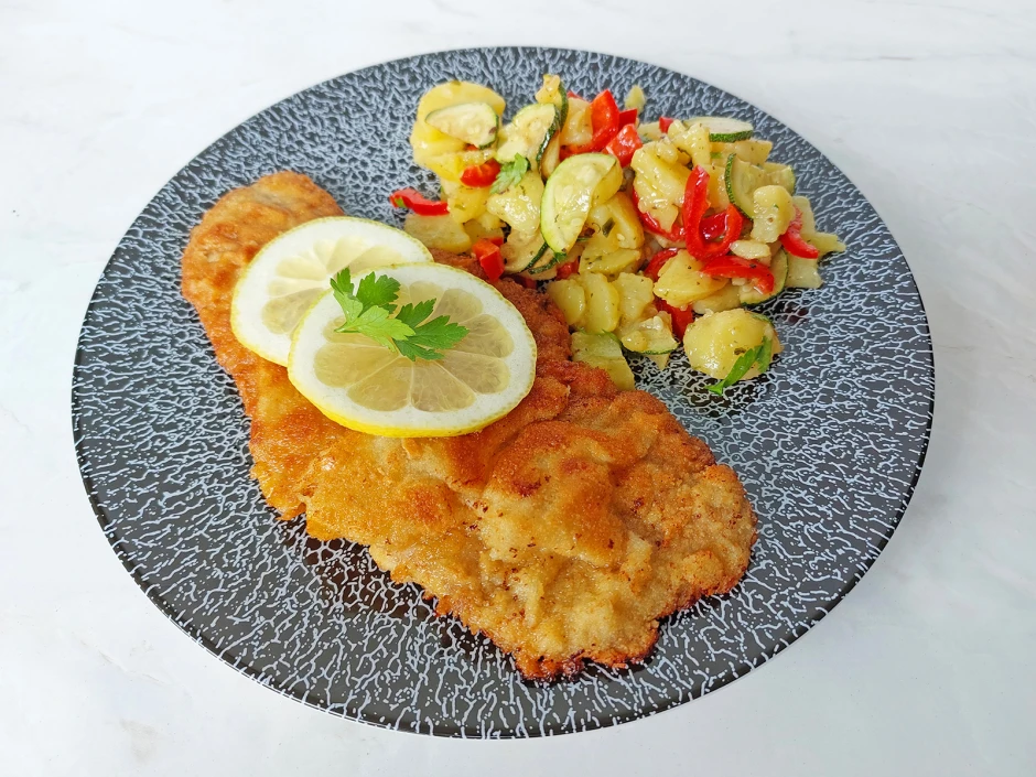 Kalbsschnitzel mit Pankopanade