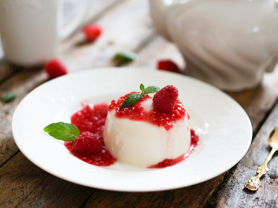 Panna Cotta mit Himbeersauce
