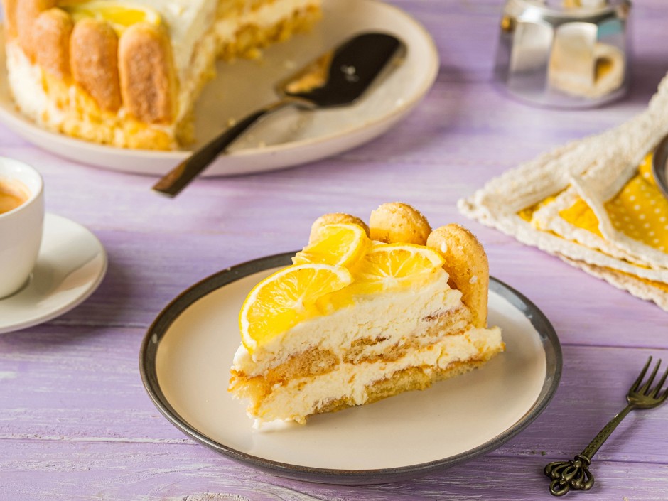 Zitronen-Tiramisu-Torte ohne Backen