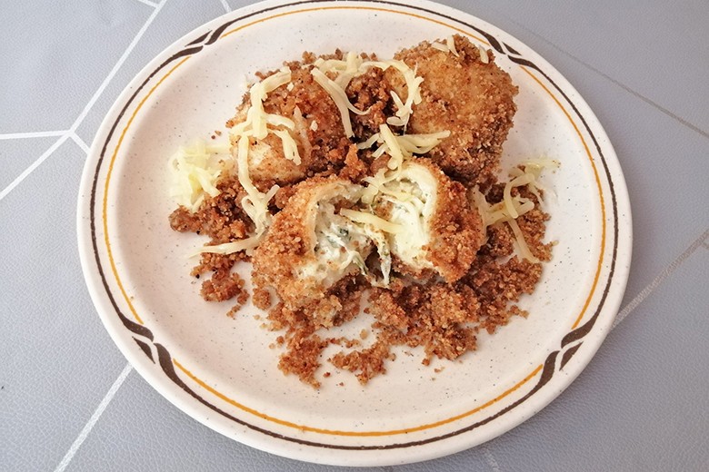 Käsegefüllte Topfenknödel