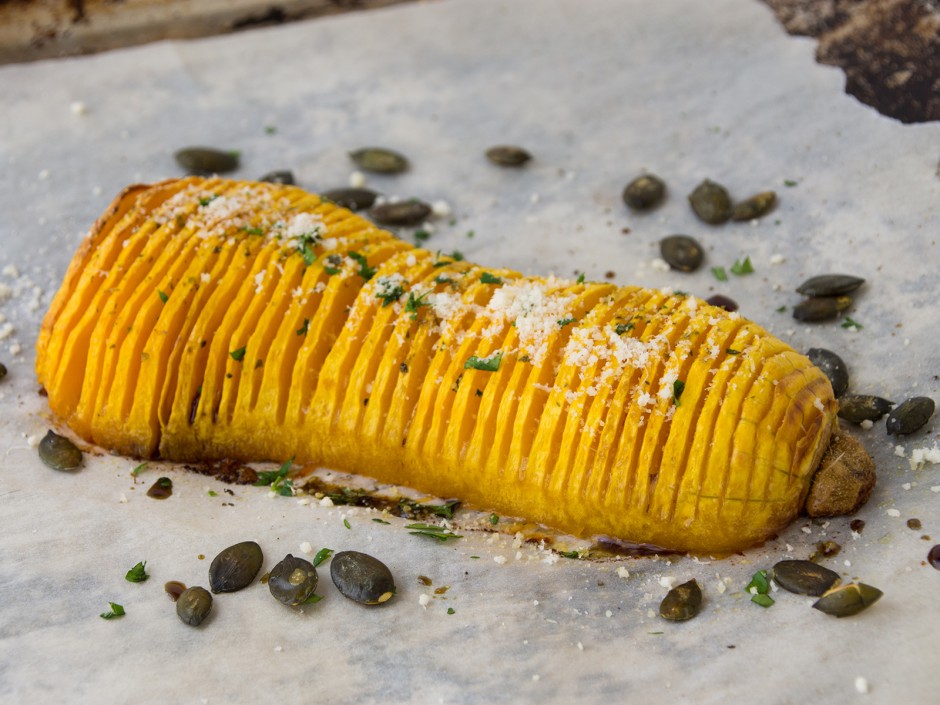 Butternut-Kürbis-Fächer
