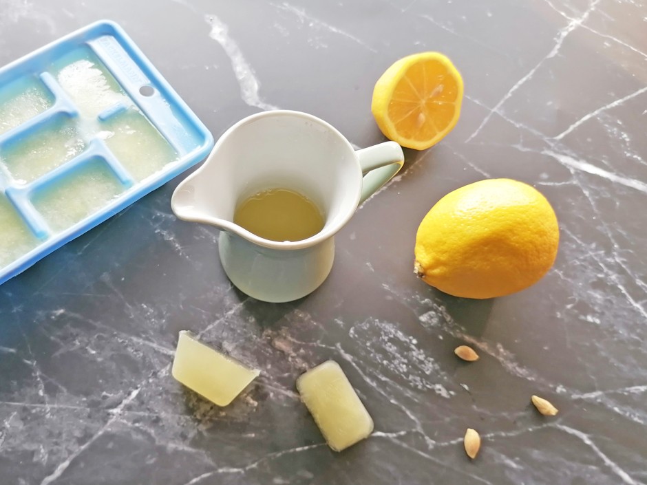 Zitronensaft einfrieren