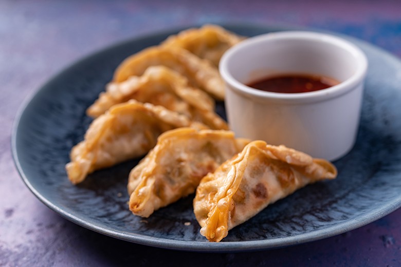 Gyoza mit Zwiebeln