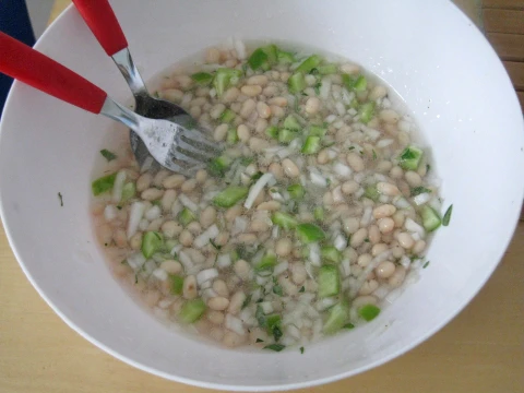 Bohnensalat mit Paprika